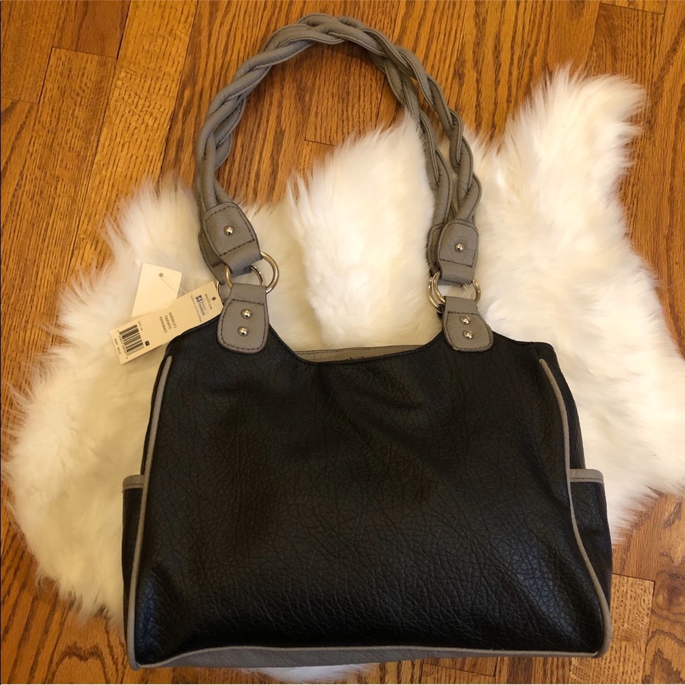 NWT Rosetti ~ Black & Gray Shoulder Bag Purse - Picture 2 of 8